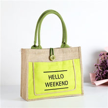 Load image into Gallery viewer, High Quality Women Linen Luxury Tote Large Capacity Female Casual Shoulder Bag Lady Daily Handbag Fresh Beach Shopping Bag