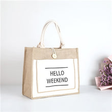 Load image into Gallery viewer, High Quality Women Linen Luxury Tote Large Capacity Female Casual Shoulder Bag Lady Daily Handbag Fresh Beach Shopping Bag